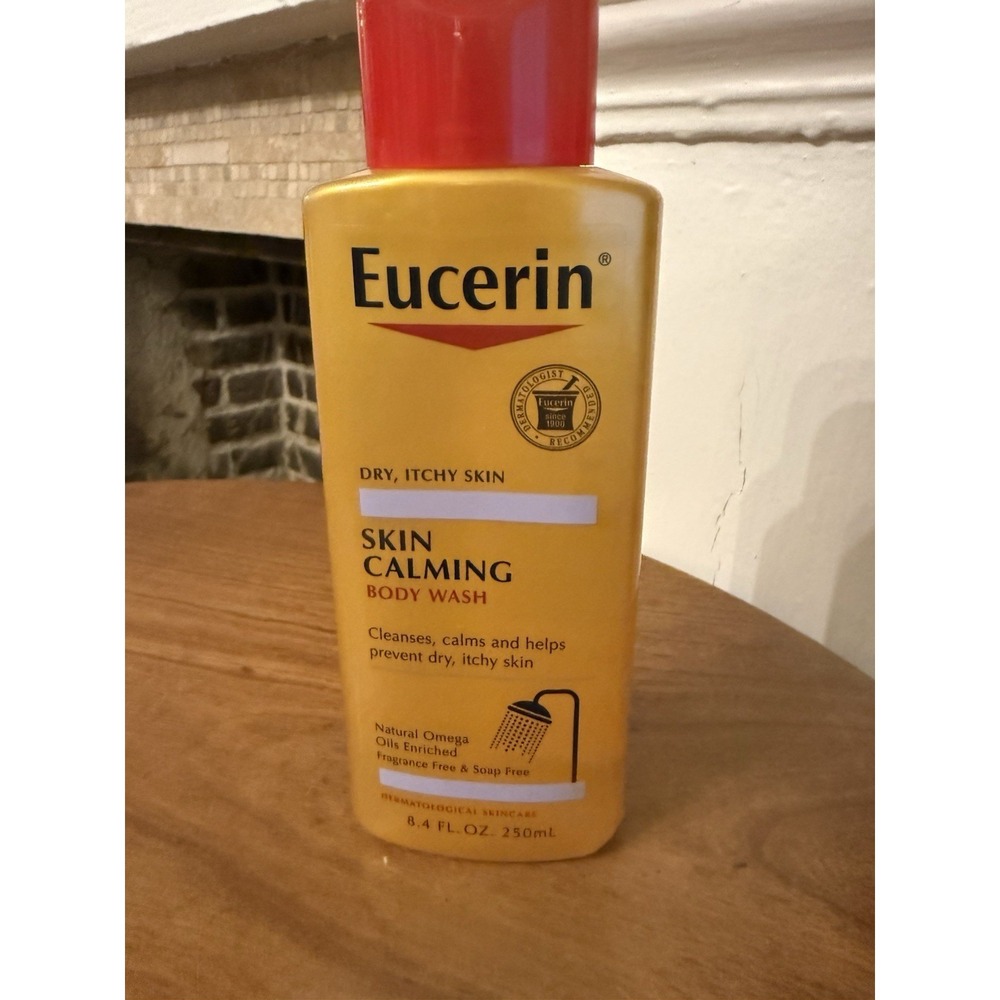 1-Eucerin Skin Calming Body Wash for Dry & Itchy Skin Fragrance Free 8.4oz New